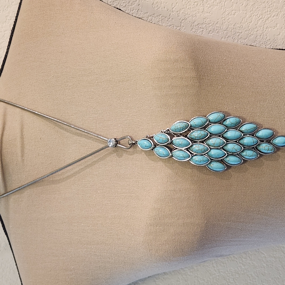 Turquoise Statement Necklace By PREMIER DESIGNS - Picture 2 of 11